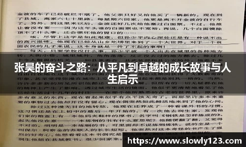张昊的奋斗之路：从平凡到卓越的成长故事与人生启示